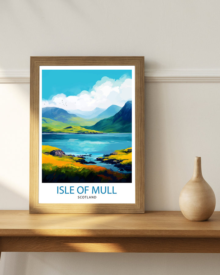 Isle of Mull Scotland Travel Poster Mull