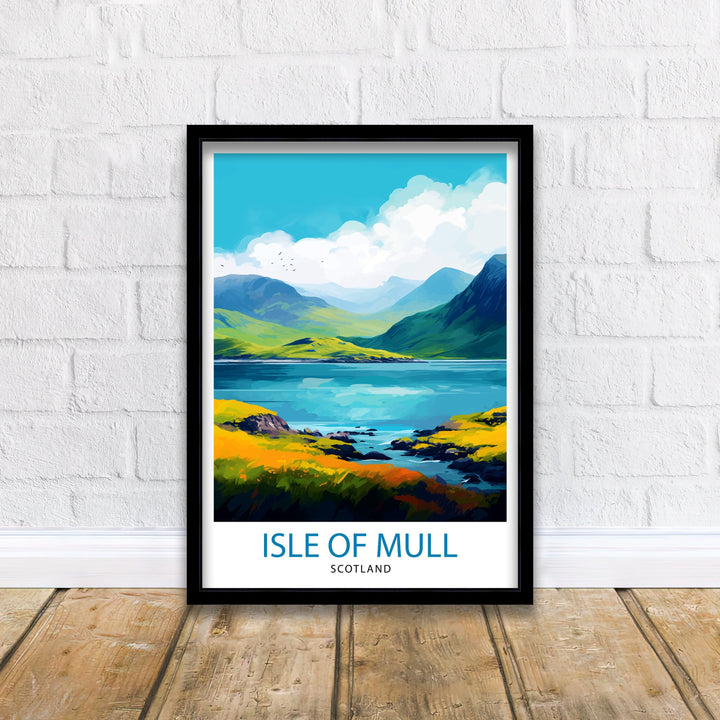 Isle of Mull Scotland Travel Poster Mull