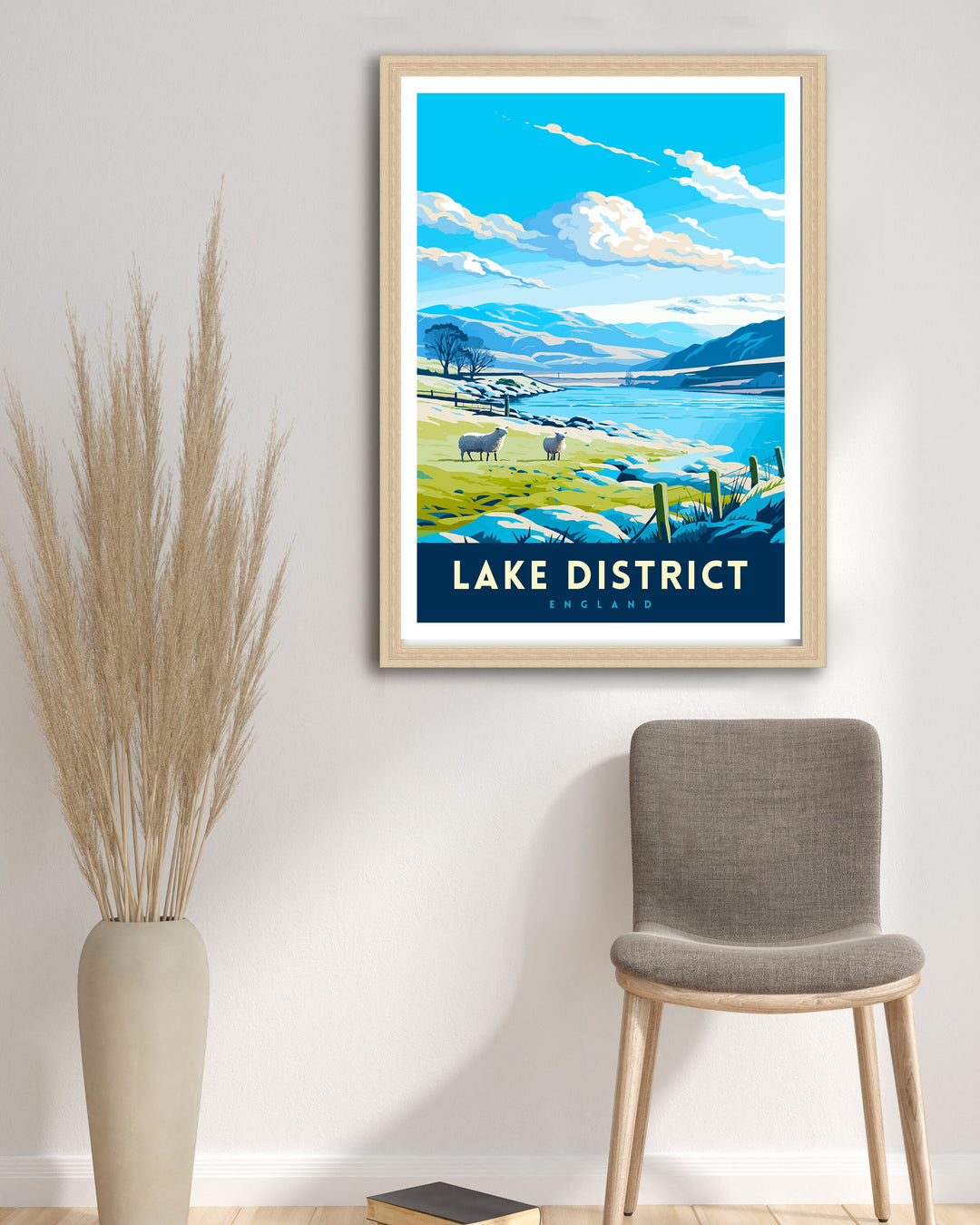 Lake District Cumbria Travel Poster Lake District Wall Art Lake District Home Decor Lake District Illustration Travel Poster, Gift for Lake