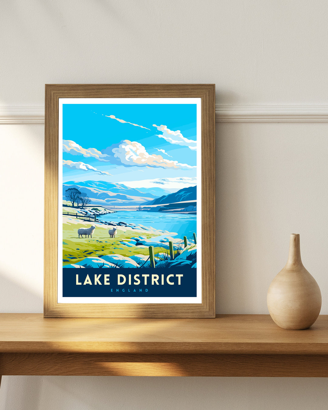 Lake District Cumbria Travel Poster Lake District Wall Art Lake District Home Decor Lake District Illustration Travel Poster, Gift for Lake