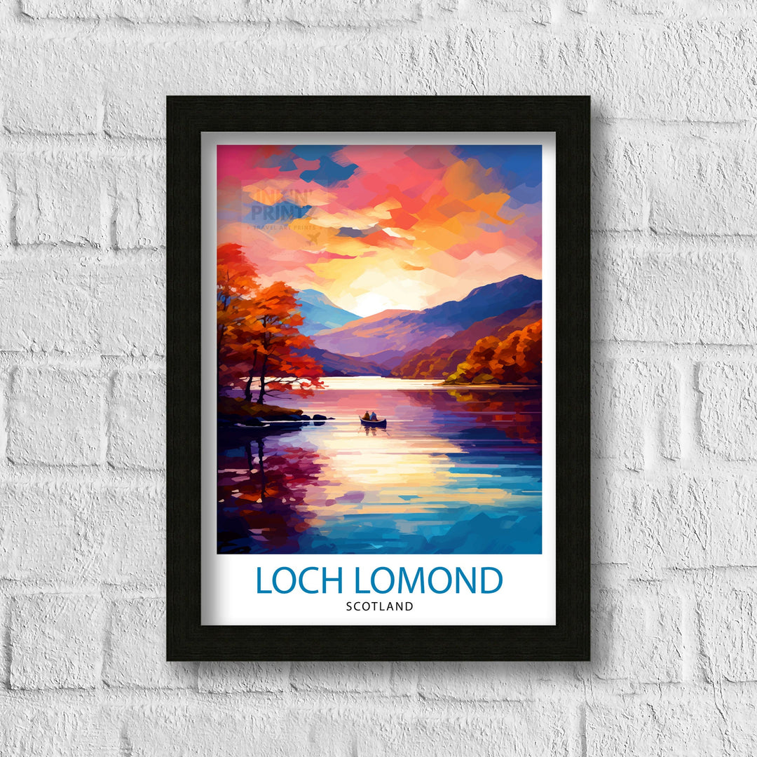 Loch Lomond Travel Poster Scotland