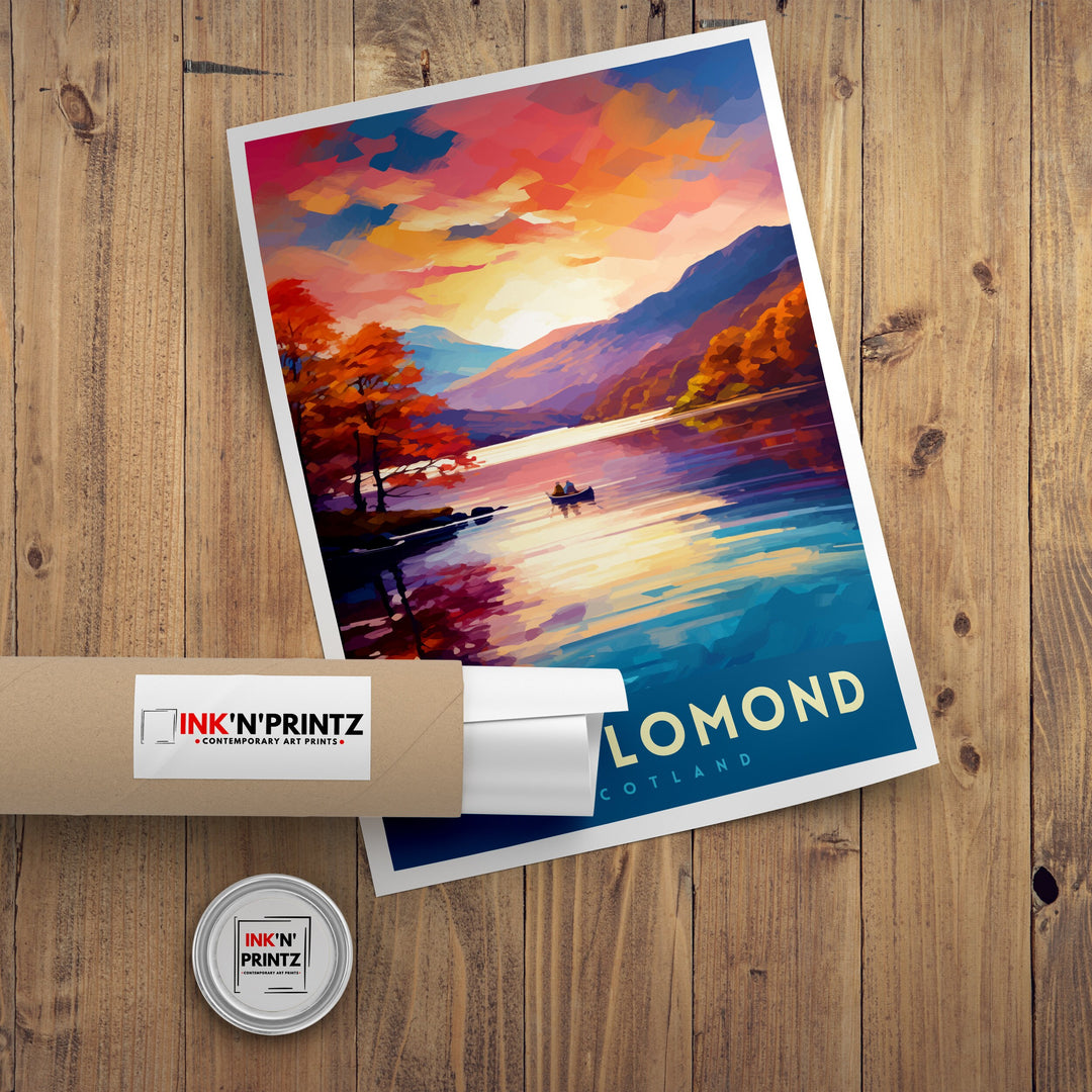 Loch Lomond Travel Poster Scotland