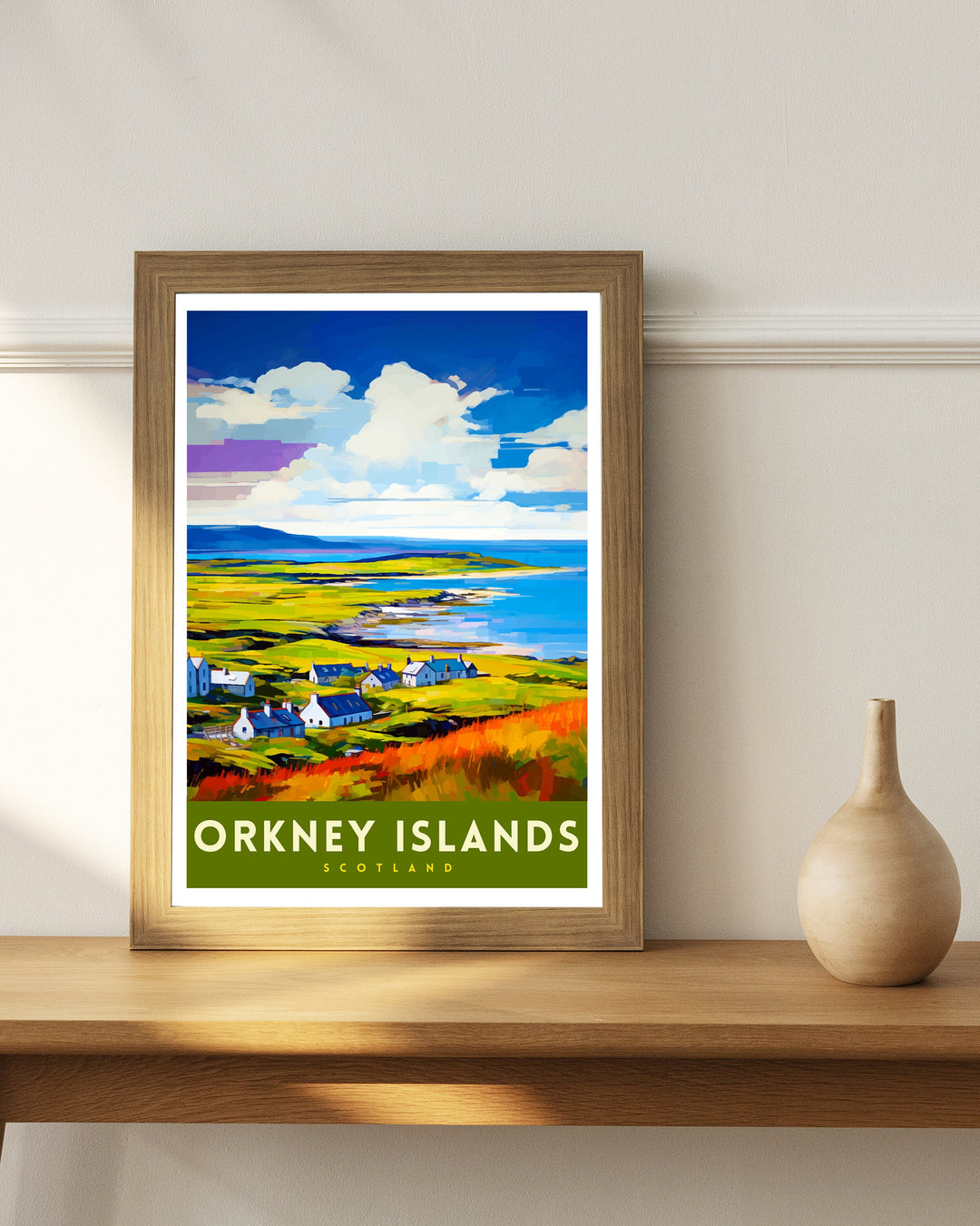 Orkney Islands Travel Poster Orkney Wall Art Scotland Poster Orkney Illustration Travel Gift for Scotland Orkney Home Decor