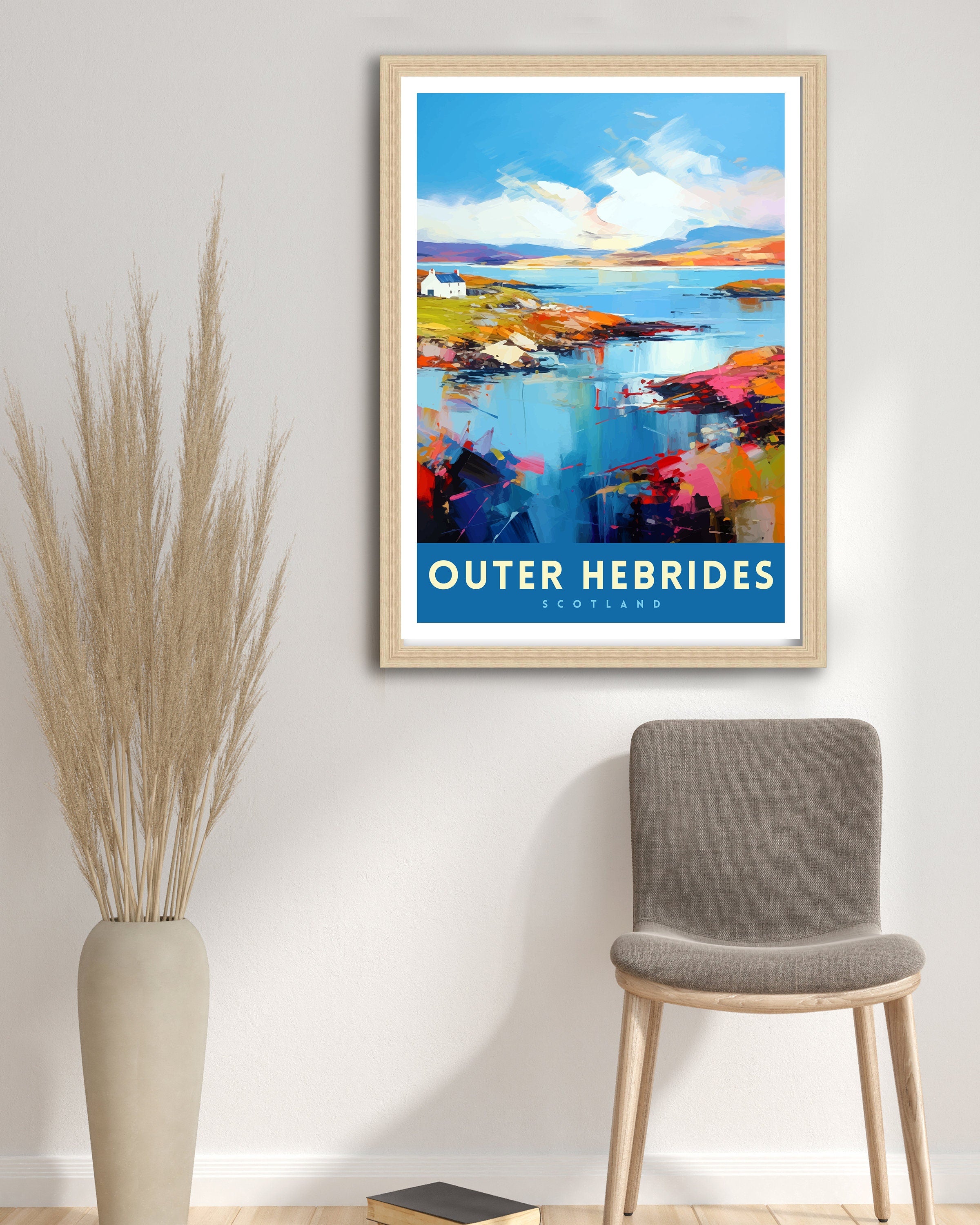 Outer Hebrides Travel Print Hebrides Wall Decor Hebrides Home Living Decor Hebrides Illustration Travel Poster Gift for Hebrides