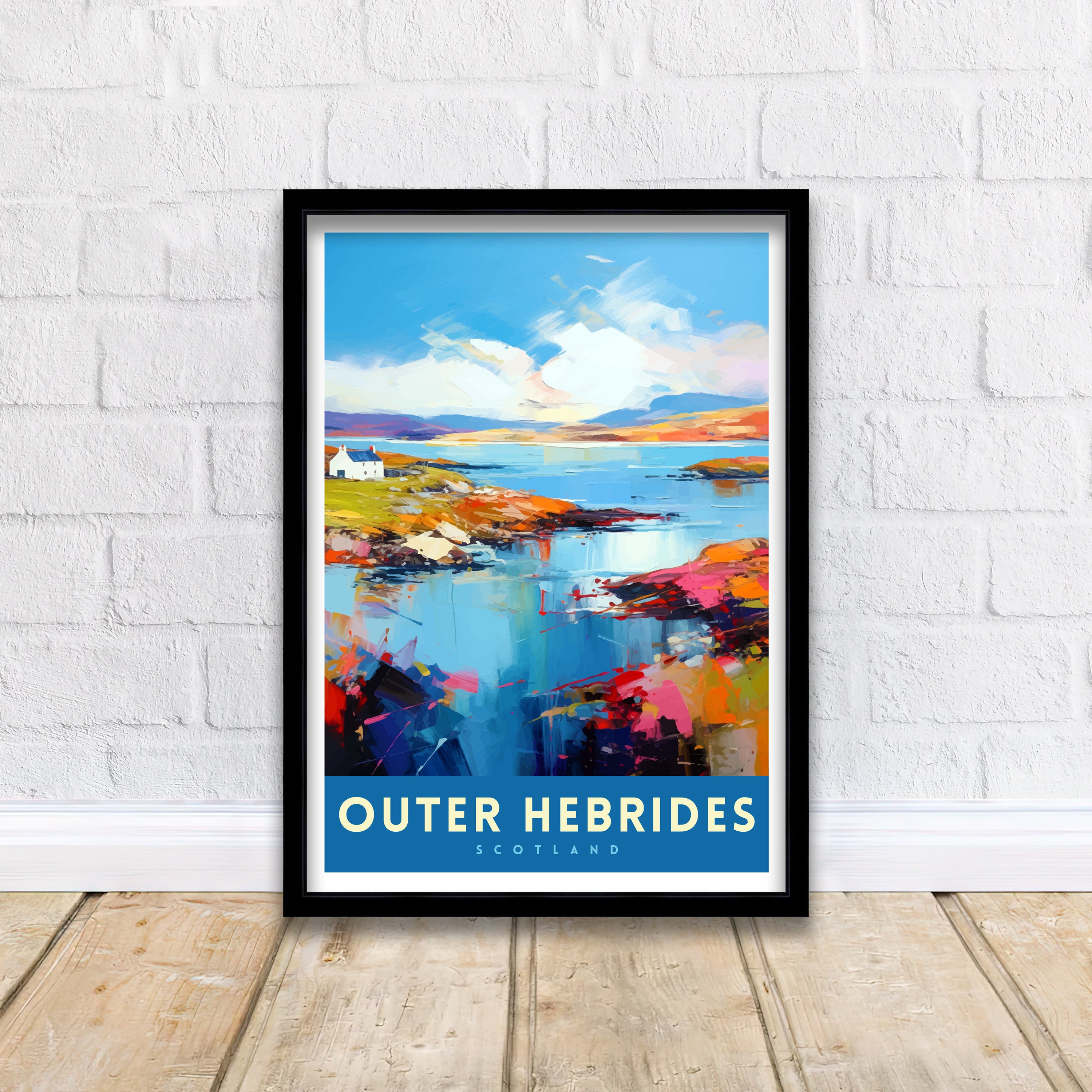 Outer Hebrides Travel Print Hebrides Wall Decor Hebrides Home Living Decor Hebrides Illustration Travel Poster Gift for Hebrides