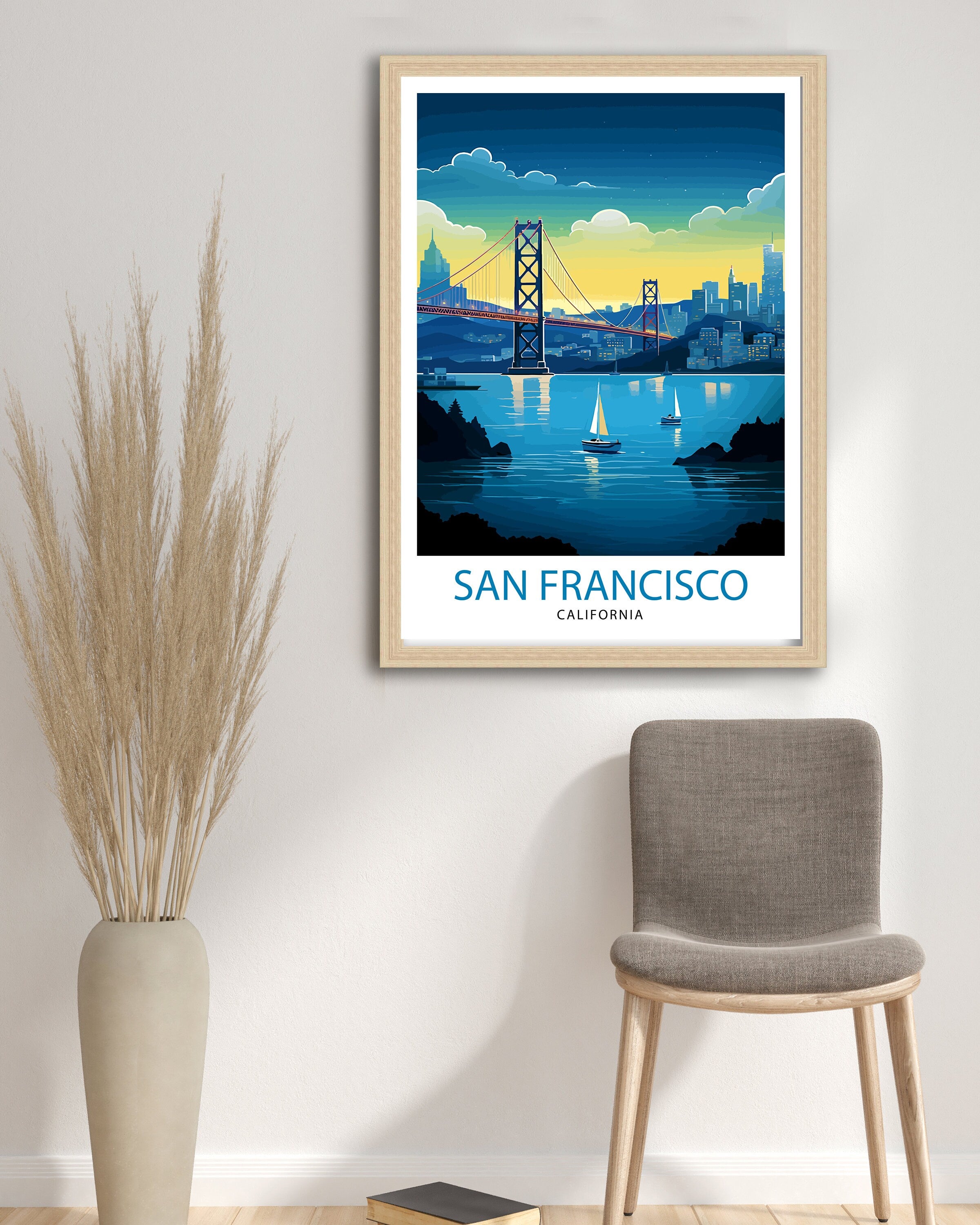 San Francisco Travel Print| San Francisco Wall Art San Francisco Home Decor San Francisco Illustration San Francisco Poster San Francisco
