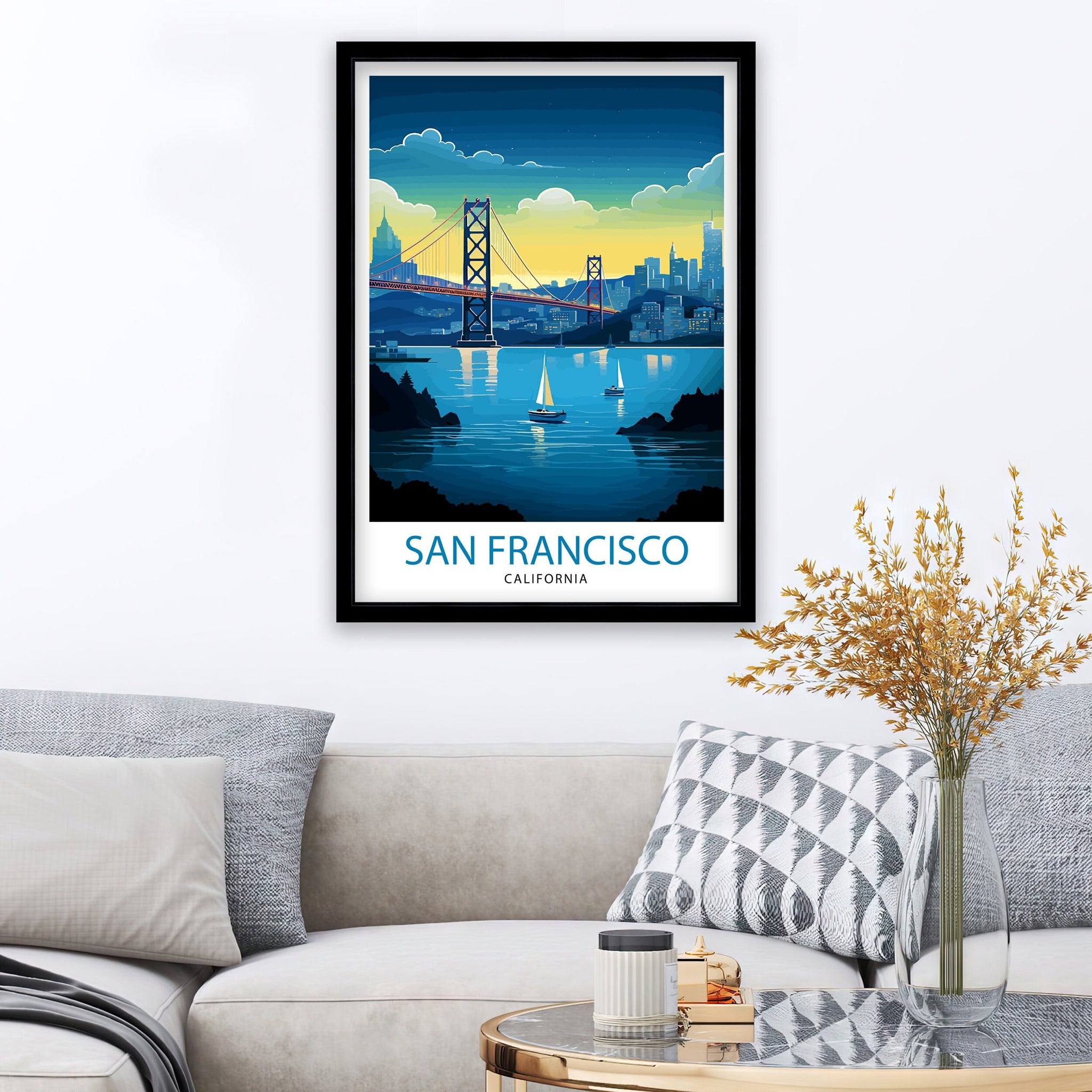 San Francisco Travel Print| San Francisco Wall Art San Francisco Home Decor San Francisco Illustration San Francisco Poster San Francisco