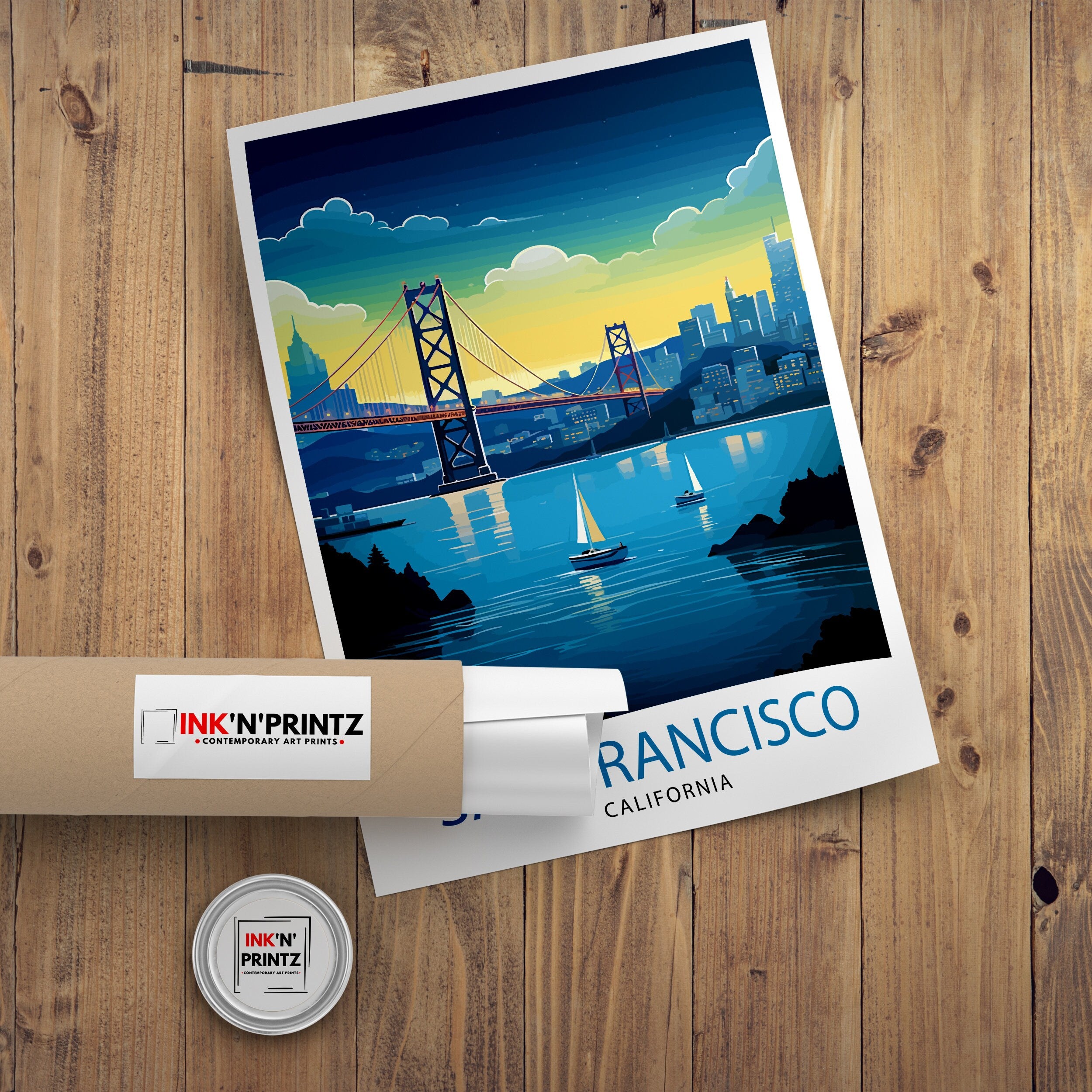 San Francisco Travel Print| San Francisco Wall Art San Francisco Home Decor San Francisco Illustration San Francisco Poster San Francisco