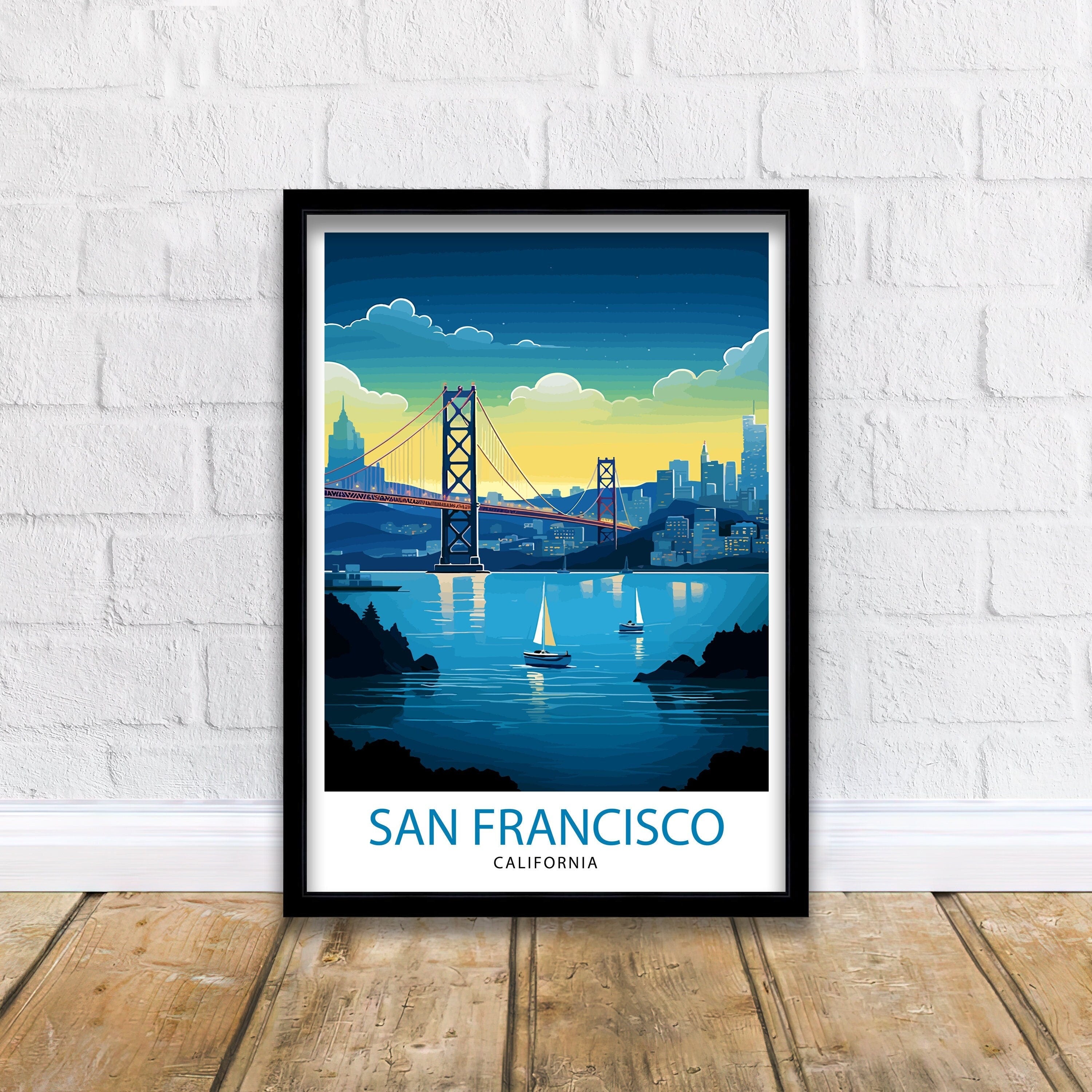 San Francisco Travel Print| San Francisco Wall Art San Francisco Home Decor San Francisco Illustration San Francisco Poster San Francisco