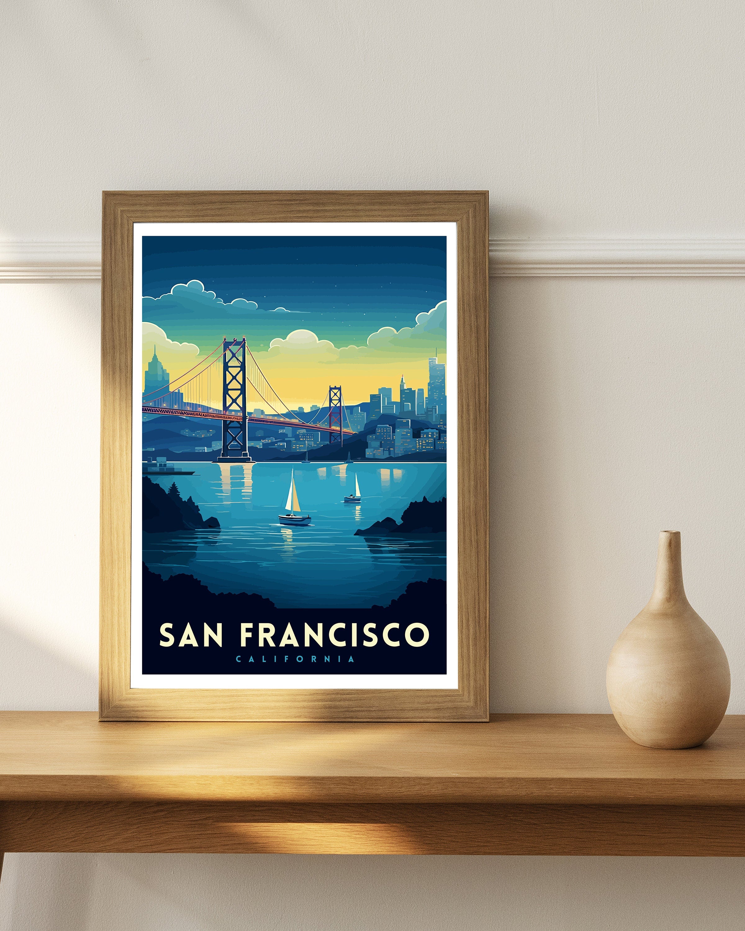 San Francisco Travel Print| San Francisco Wall Art San Francisco Home Decor San Francisco Illustration San Francisco Poster San Francisco