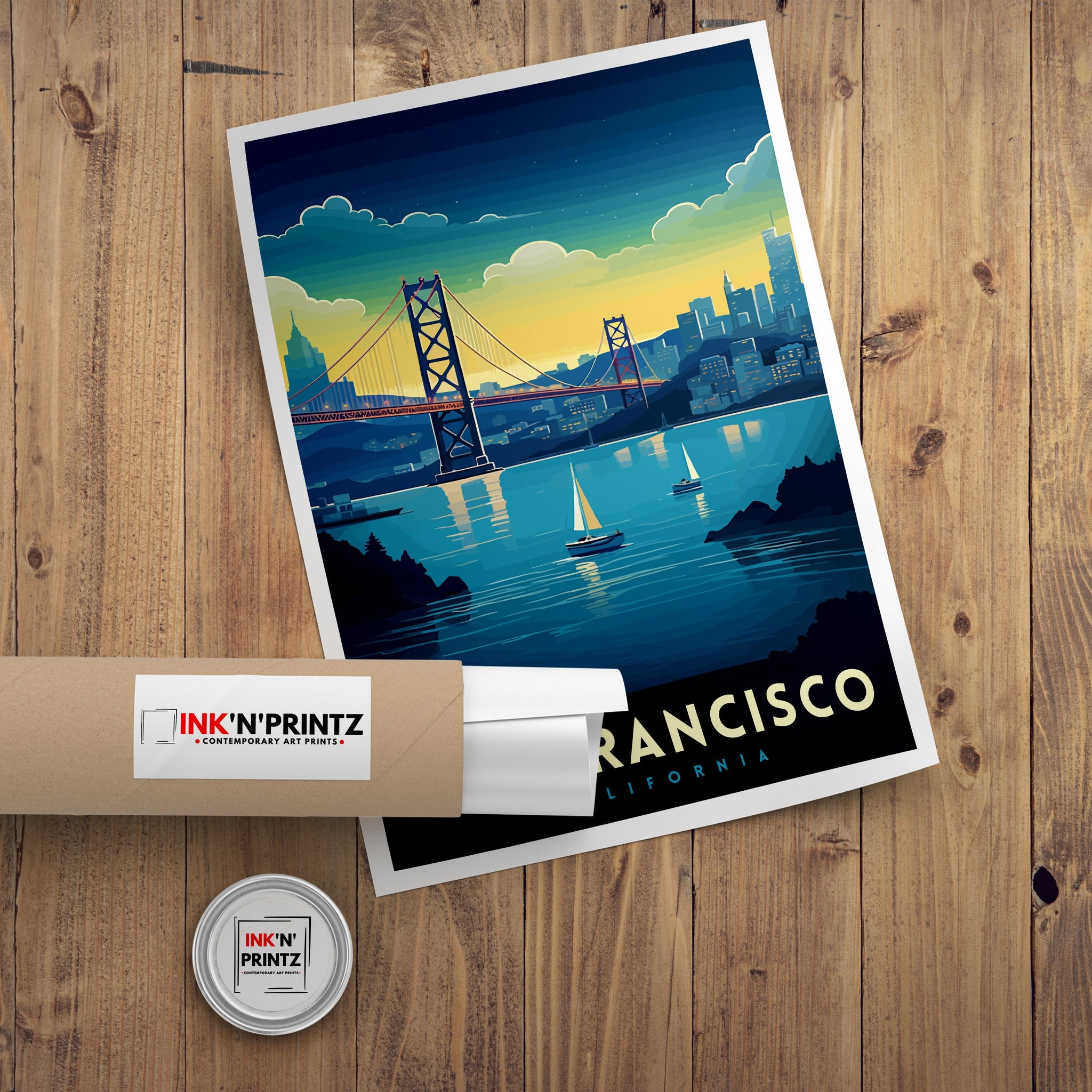 San Francisco Travel Print| San Francisco Wall Art San Francisco Home Decor San Francisco Illustration San Francisco Poster San Francisco