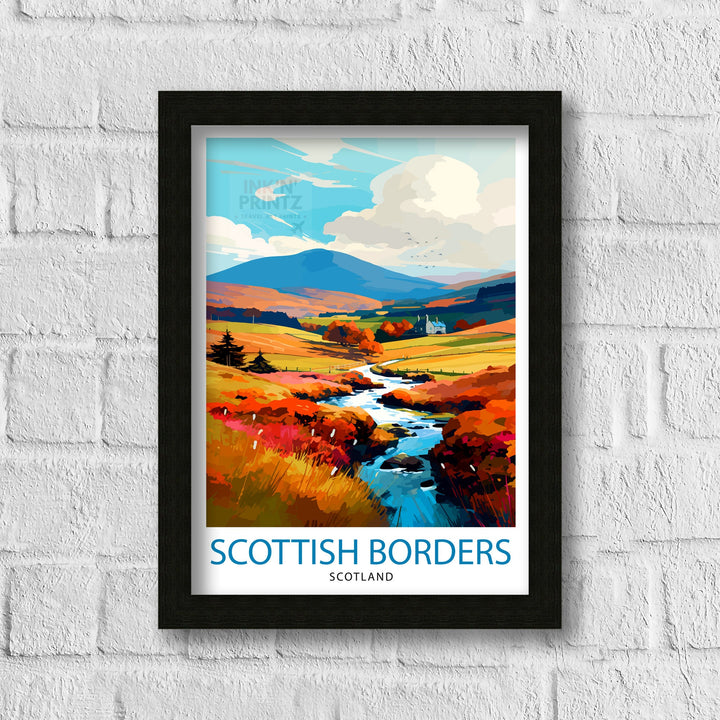 Scottish Borders Travel Poster Scottish Borders