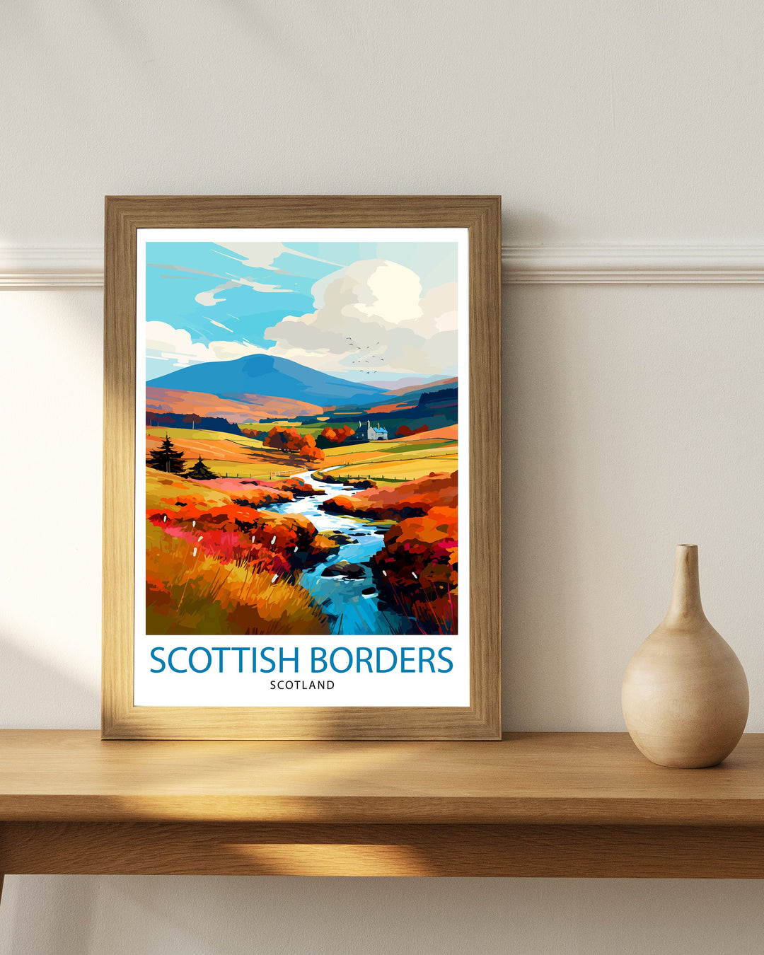 Scottish Borders Travel Poster Scottish Borders