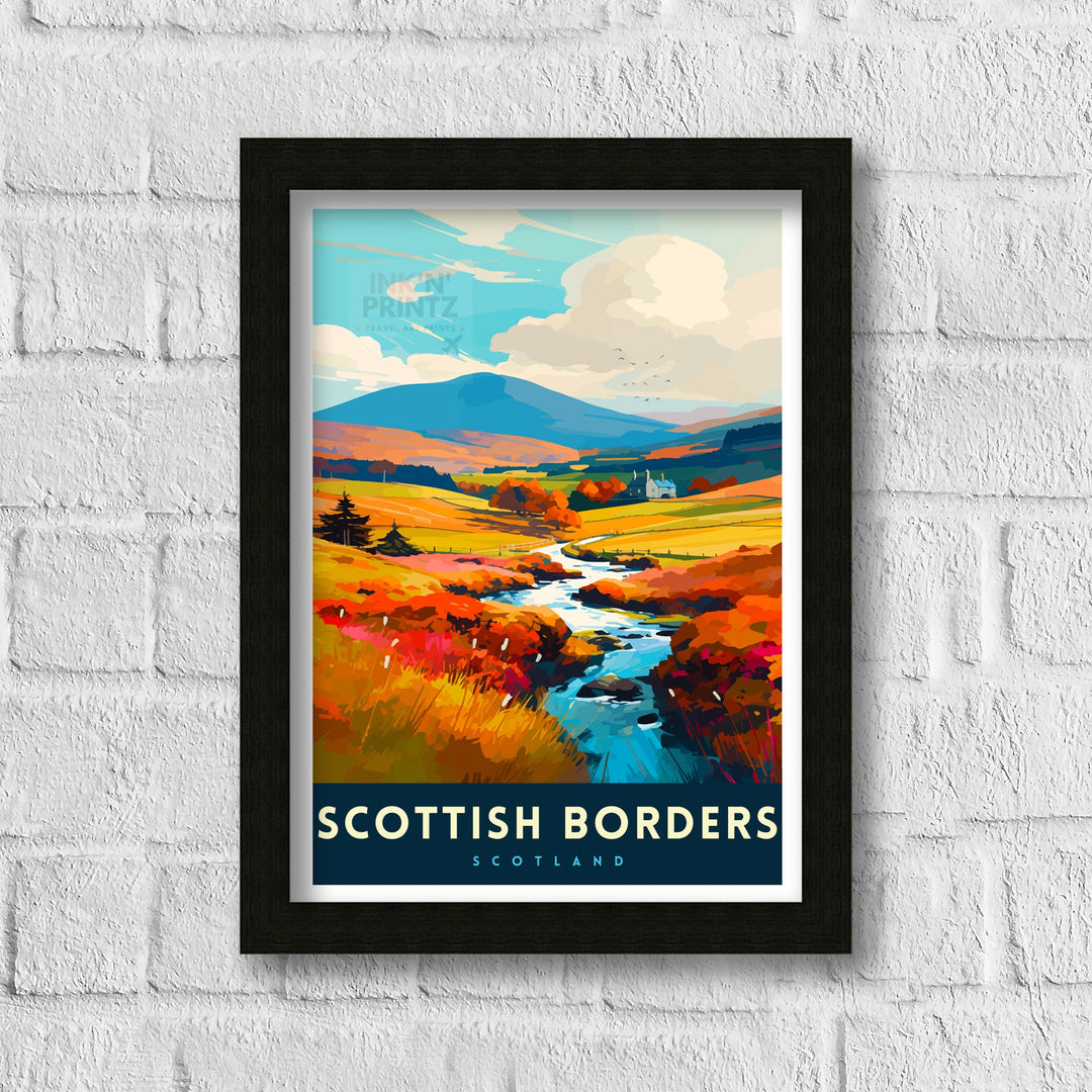 Scottish Borders Travel Poster Scottish Borders