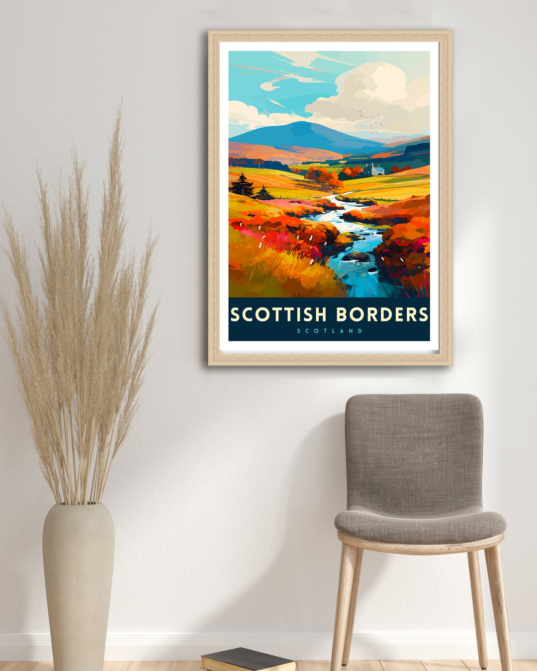 Scottish Borders Travel Poster Scottish Borders