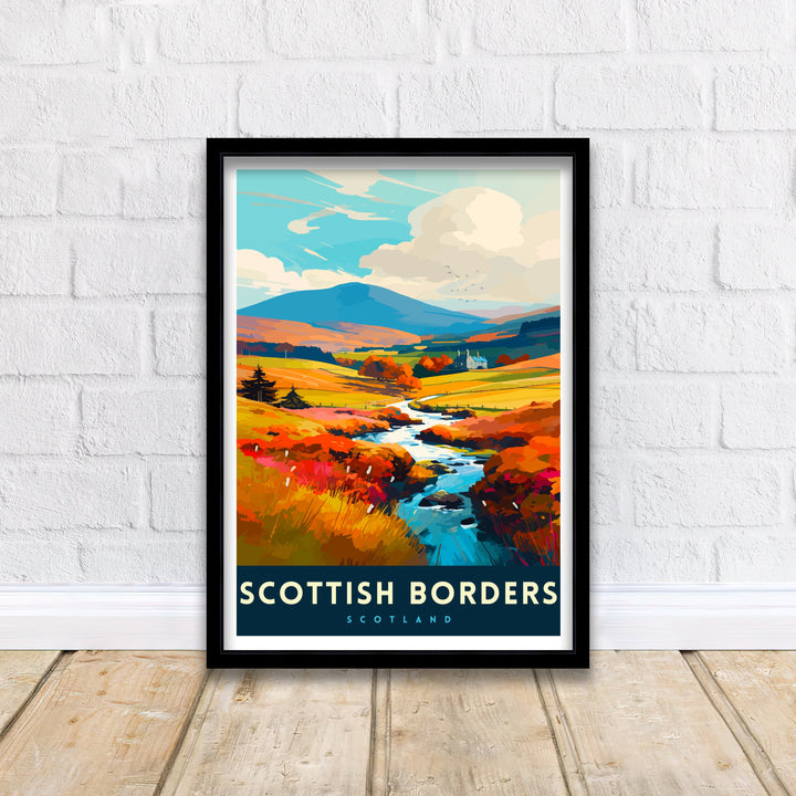 Scottish Borders Travel Poster Scottish Borders