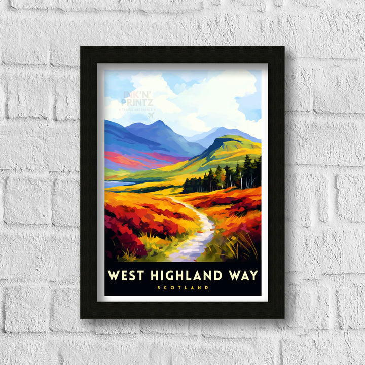 West Highland Way Scotland Print Scottish Long-Distance Trail Art Scotland Hiking Poster West Highland Path Wall Decor Outdoor