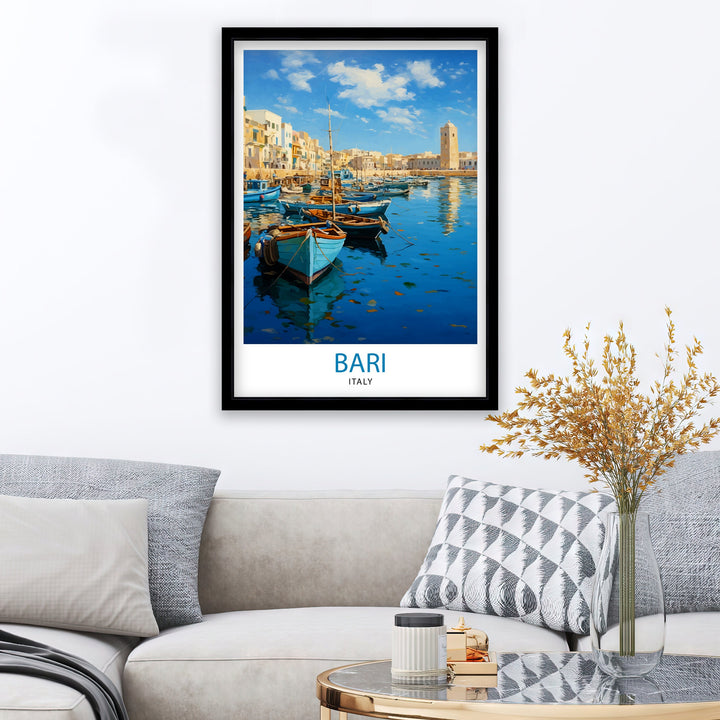 Bari Italy Travel Poster Bari