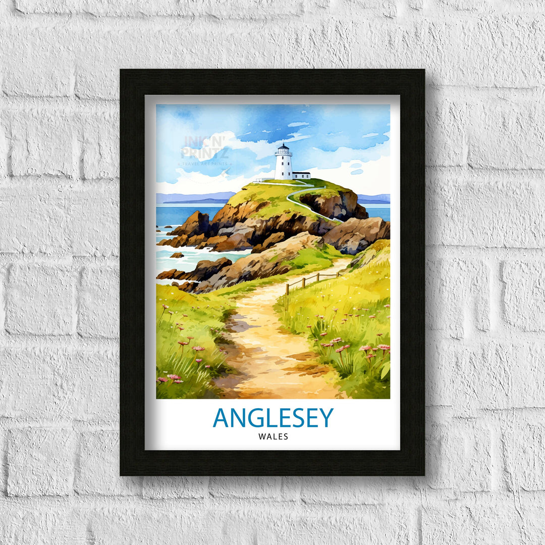 Anglesey Wales Travel Poster Anglesey