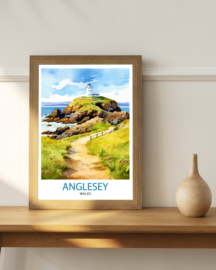 Anglesey Wales Travel Poster Anglesey