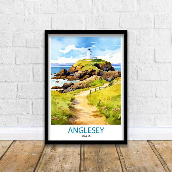 Anglesey Wales Travel Poster Anglesey