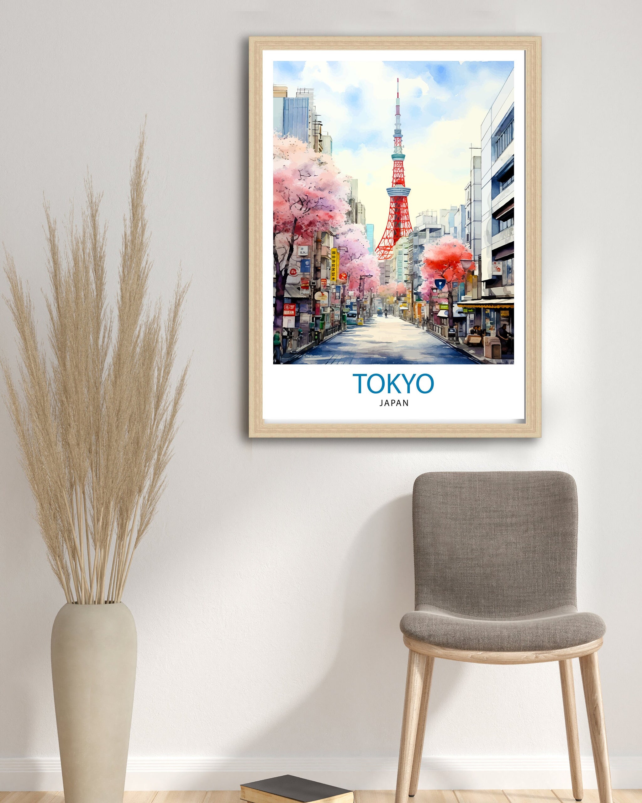 Tokyo Japan Travel Print Tokyo Wall Decor Tokyo Poster Japan Travel Prints Tokyo Art Print Tokyo Illustration Tokyo Wall Art