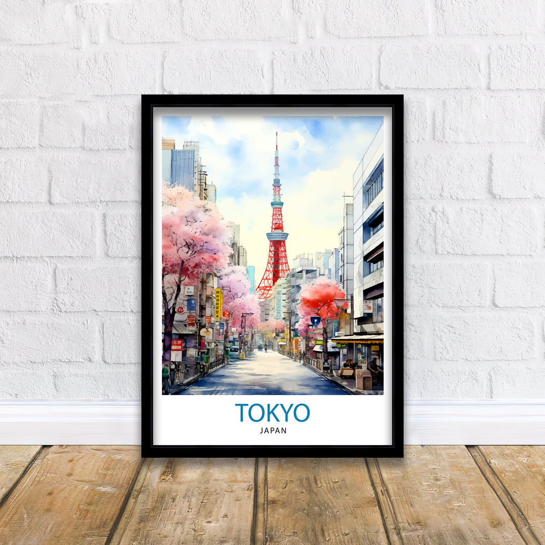 Tokyo Japan Travel Poster Tokyo