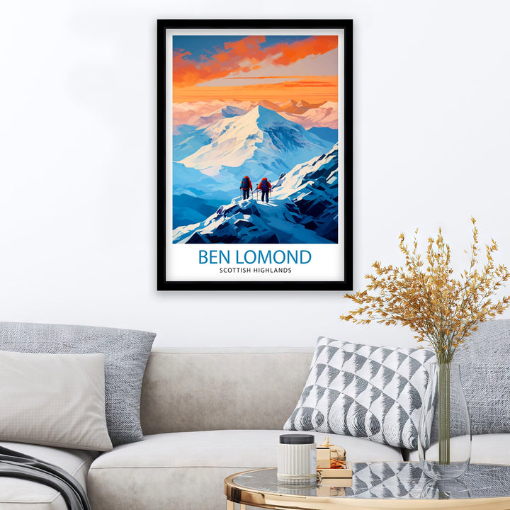 Ben Lomond Scottish Highlands Art Loch Lomond Trossachs Park Decor Ben Lomond Hiking Poster Scotland Nature Wall Poster Highland Gift