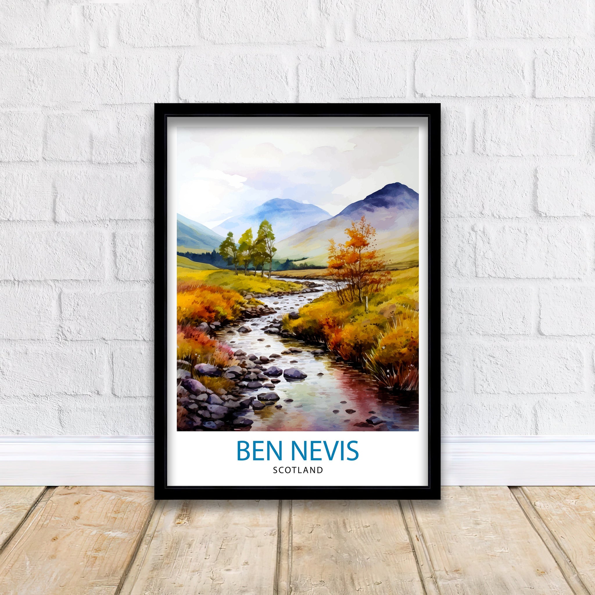 Ben Nevis Print Scottish Mountain Decor Fort William Scotland Wall Art Ben Nevis Summit Poster Scottish Highlands Landscape Artwork Hiking