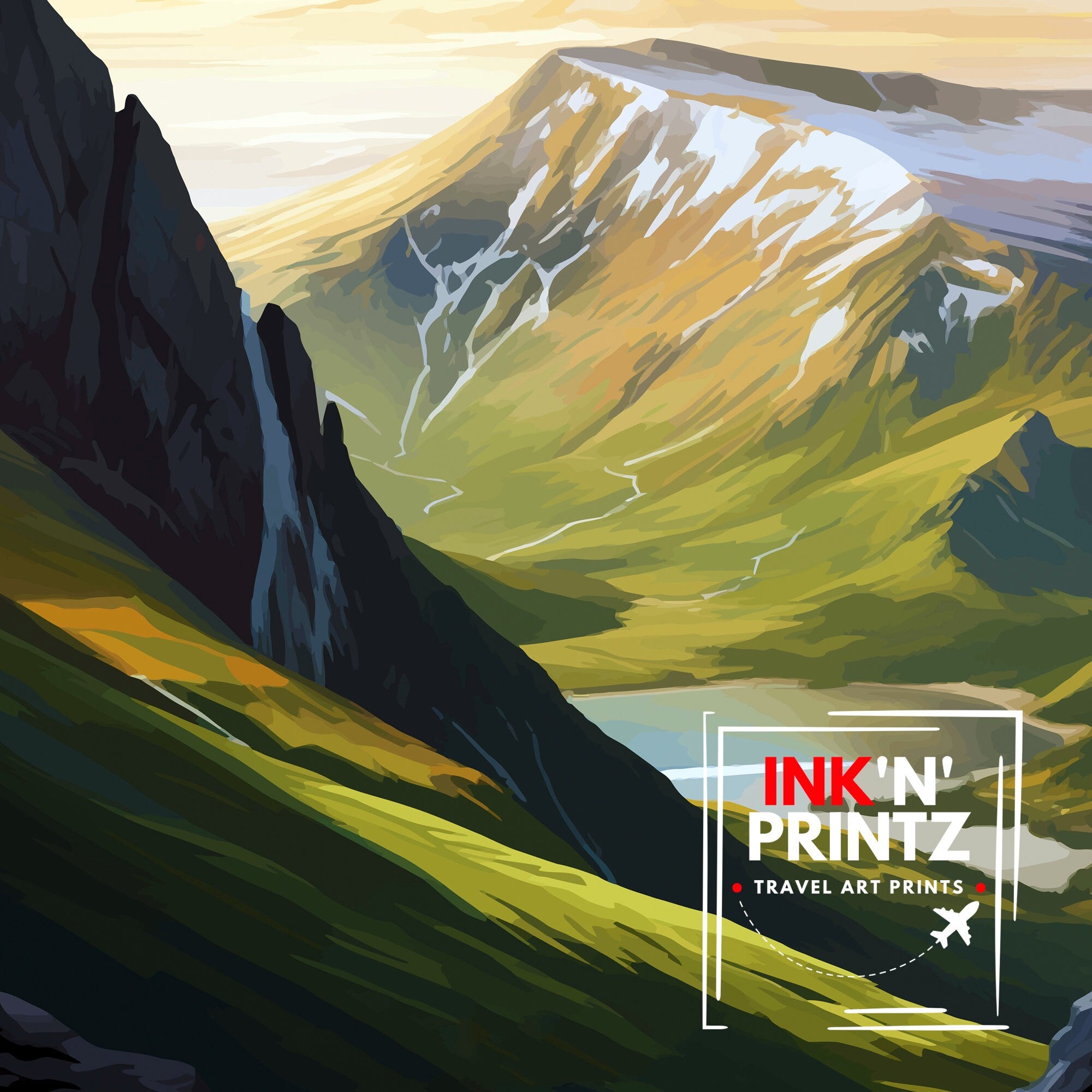 Ben Nevis Print Scottish Mountain Decor Fort William Scotland Wall Art Ben Nevis Summit Poster Scottish Highlands Landscape Artwork Hiking