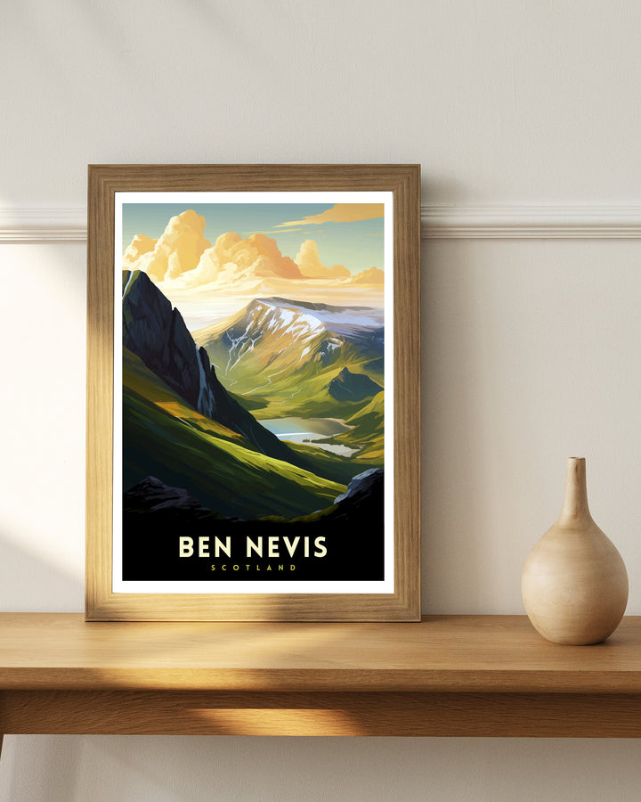 Ben Nevis Poster Scottish Mountain Decor Fort William Scotland Wall Art Ben Nevis Summit Poster Scottish Highlands Landscape Artwork Hiking