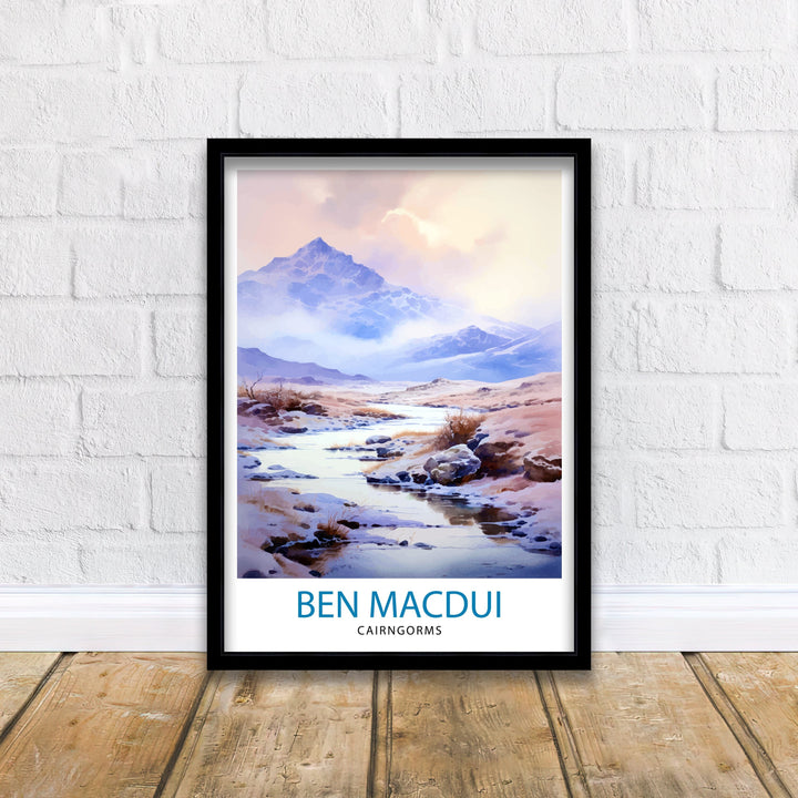 Ben Macdui Poster Cairngorms National Park Poster Scottish Highlands Decor Ben Macdui Summit Artwork Mountain Landscape Hiking Scotland Gift