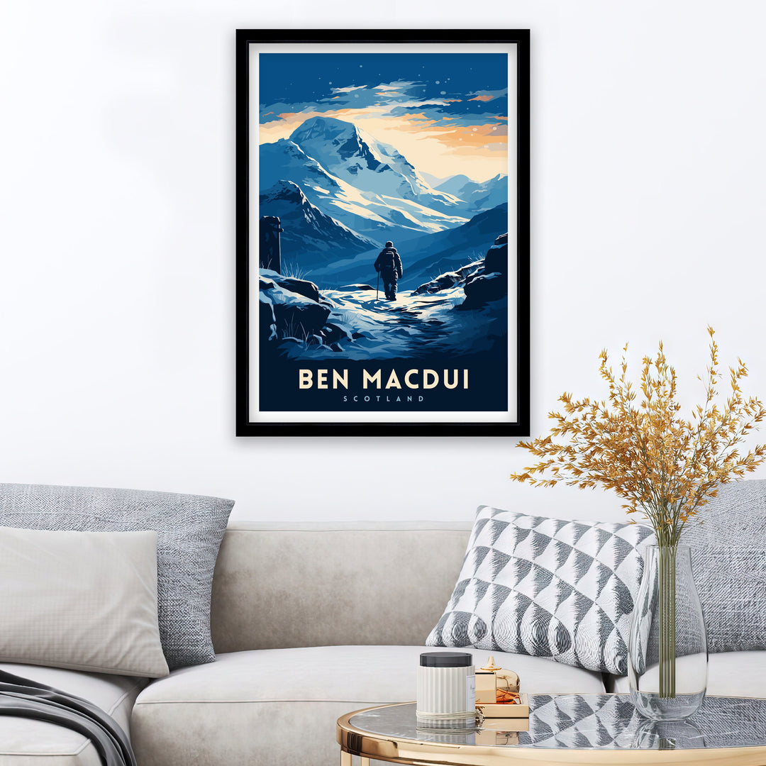 Ben Macdui Poster Cairngorms National Park Poster Scottish Highlands Decor Ben Macdui Summit Artwork Mountain Landscape Hiking Scotland Gift