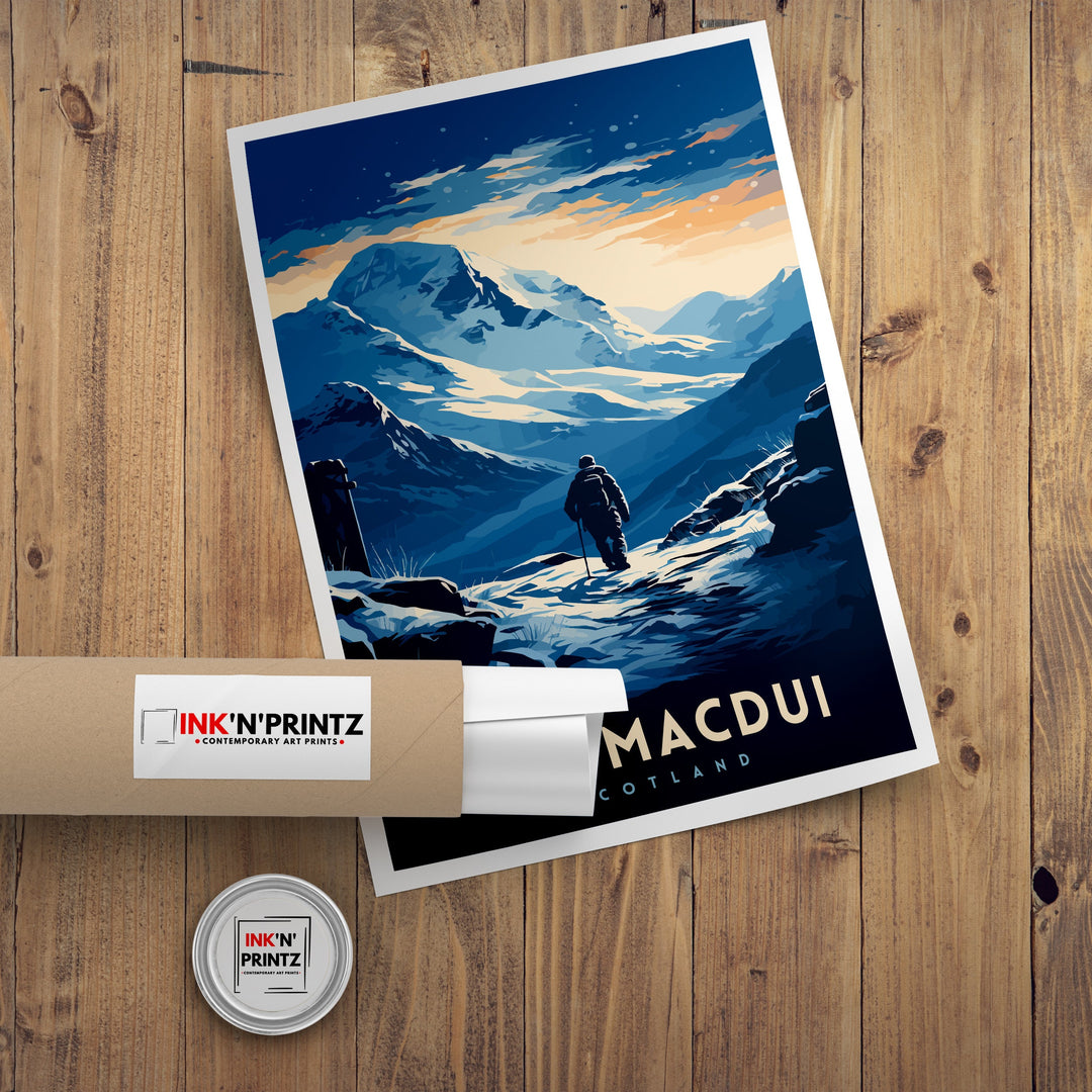 Ben Macdui Poster Cairngorms National Park Poster Scottish Highlands Decor Ben Macdui Summit Artwork Mountain Landscape Hiking Scotland Gift