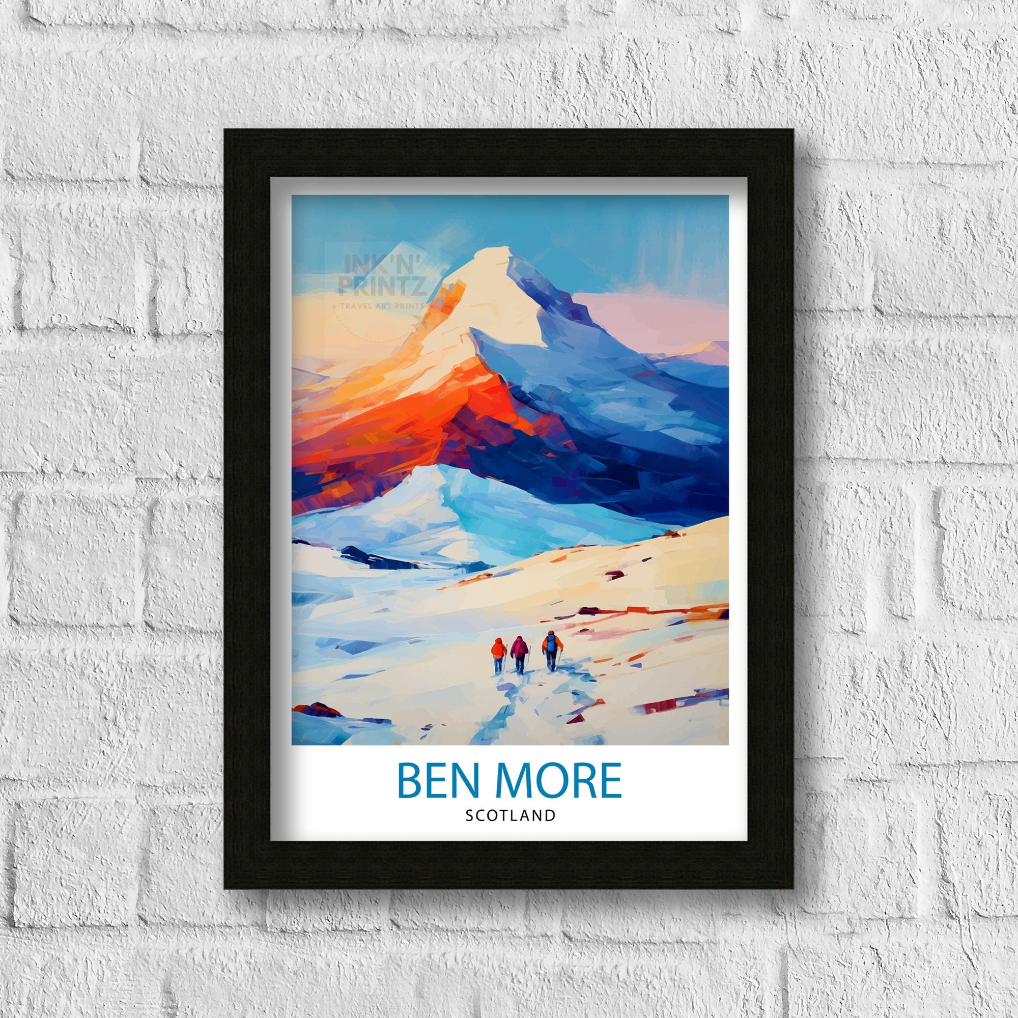 Ben More Scotland Print Crianlarich Munro Poster Scottish Mountain Art Ben More Hiking Decor Highland Landscape Wall Art Walkers Gift