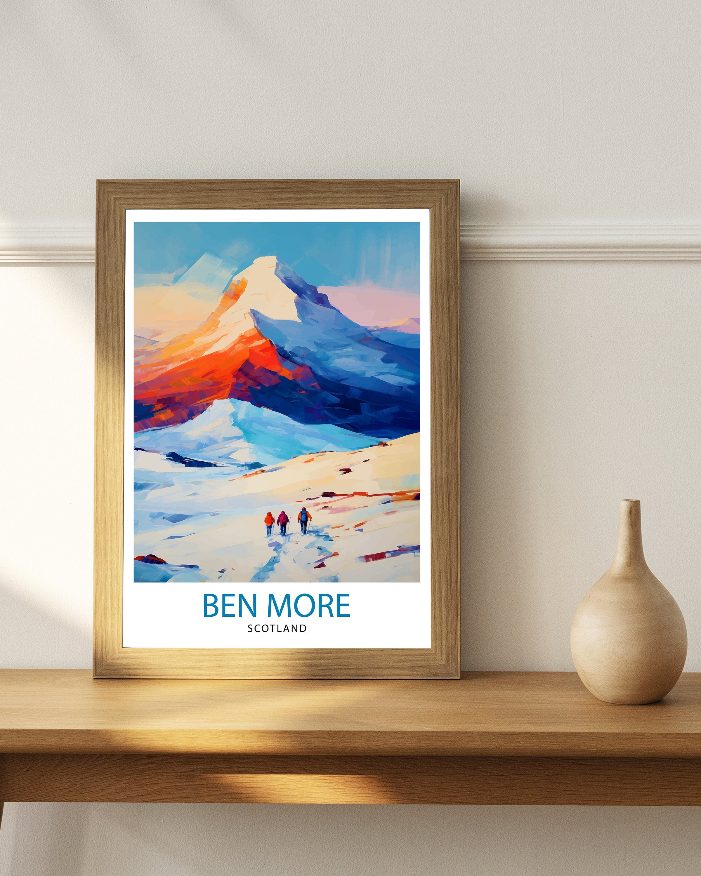 Ben More Scotland Print Crianlarich Munro Poster Scottish Mountain Art Ben More Hiking Decor Highland Landscape Wall Art Walkers Gift