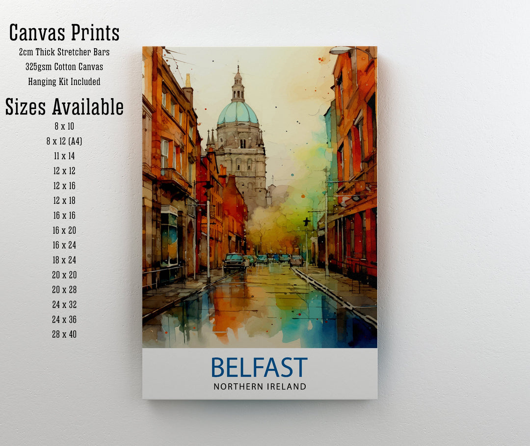 Belfast Northern Ireland Travel Poster Belfast