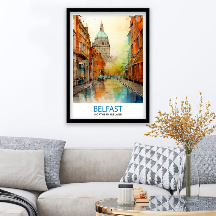 Belfast Northern Ireland Travel Poster Belfast