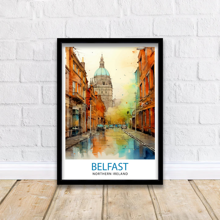 Belfast Northern Ireland Travel Poster Belfast