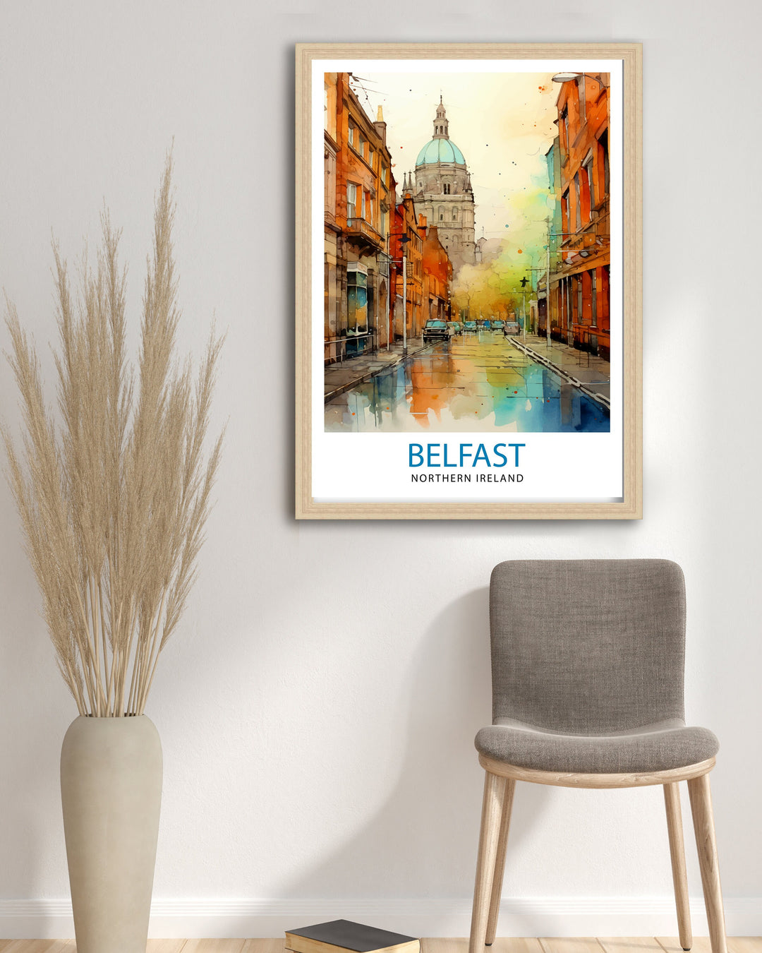 Belfast Northern Ireland Travel Poster Belfast