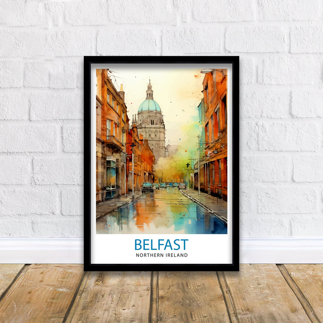 Belfast Northern Ireland Travel Poster Belfast