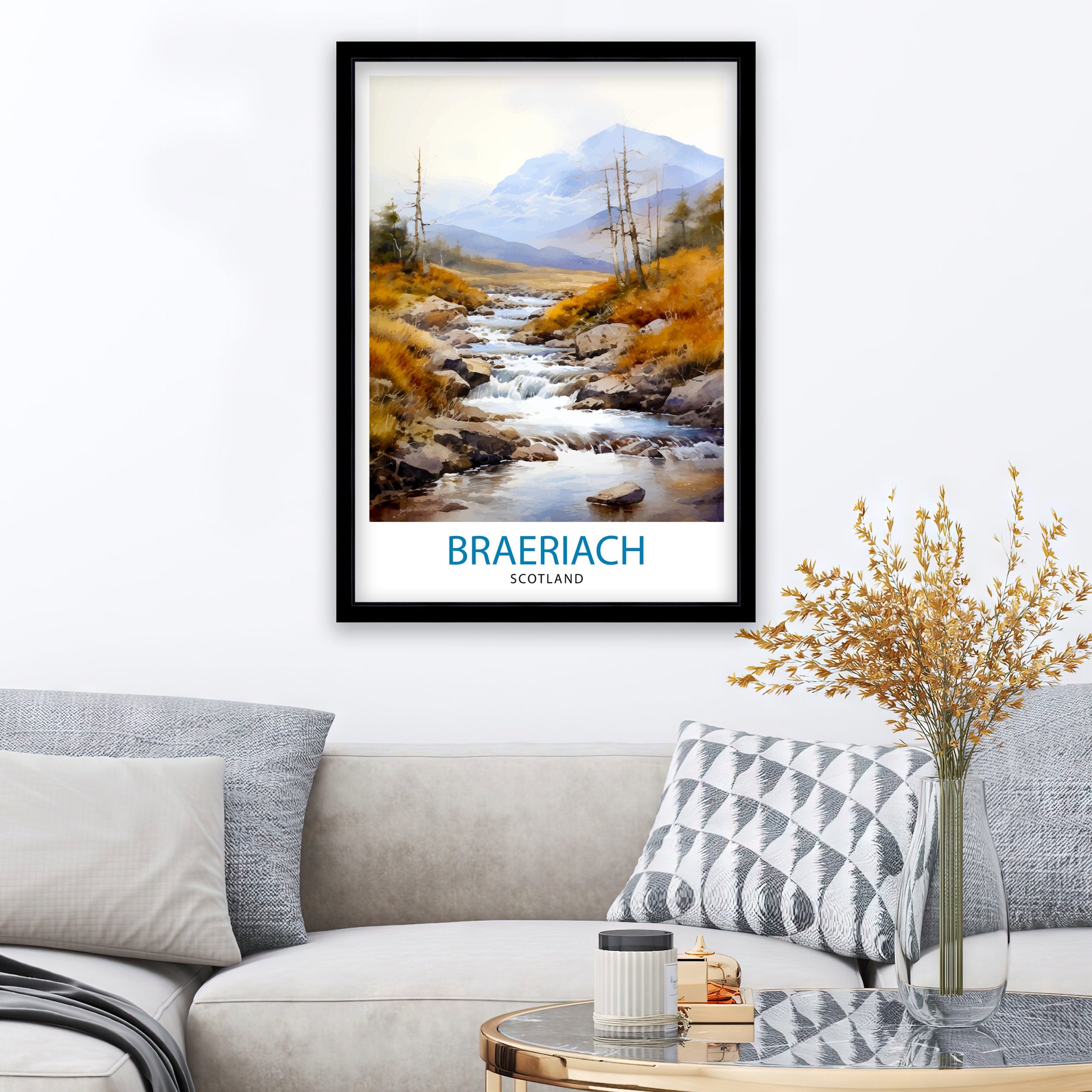 Braeriach Scotland Print Cairngorms National Park Poster Scottish Mountain Art Braeriach Hiking Decor Highlands Nature Wall Art Walkers Gift