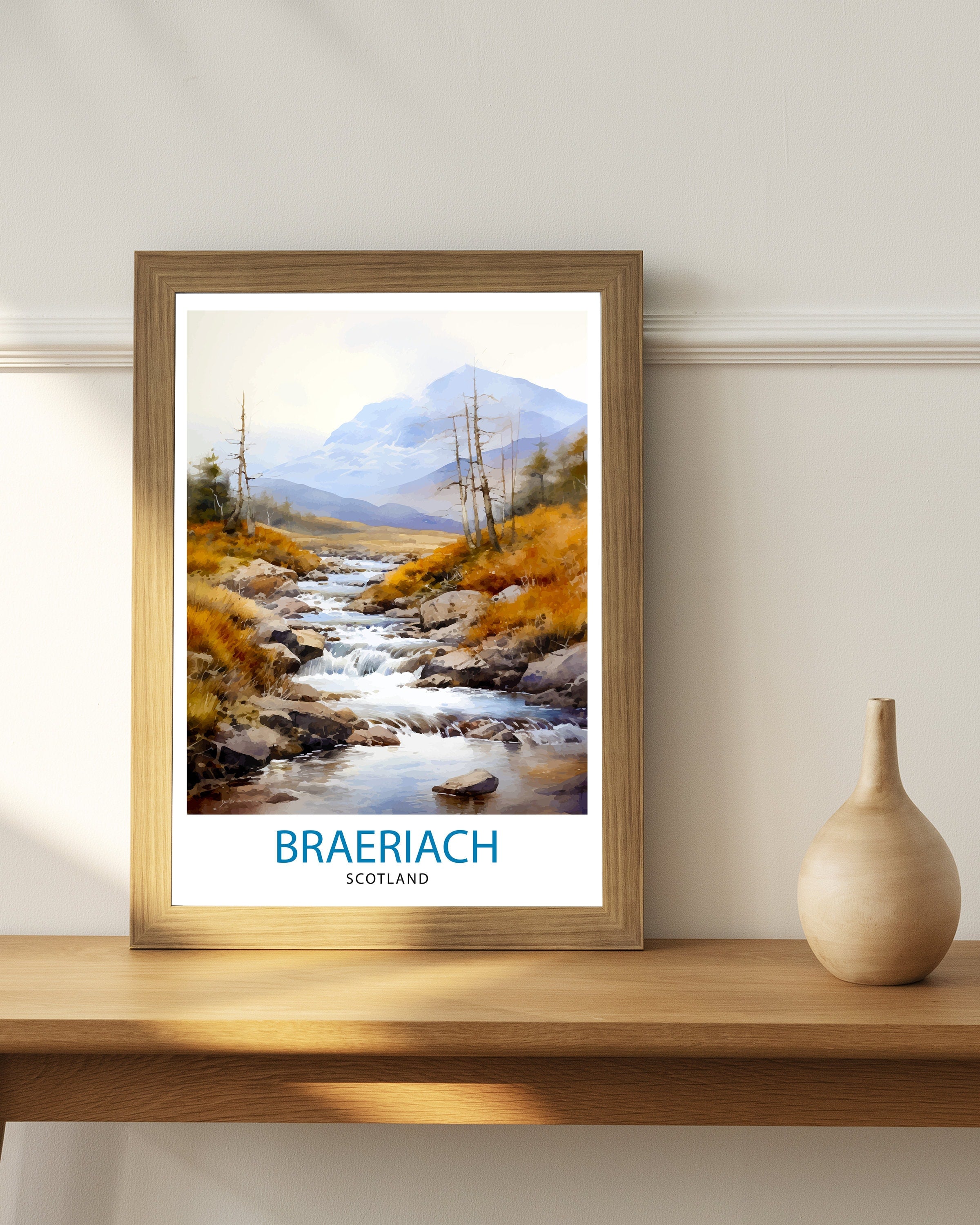 Braeriach Scotland Print Cairngorms National Park Poster Scottish Mountain Art Braeriach Hiking Decor Highlands Nature Wall Art Walkers Gift