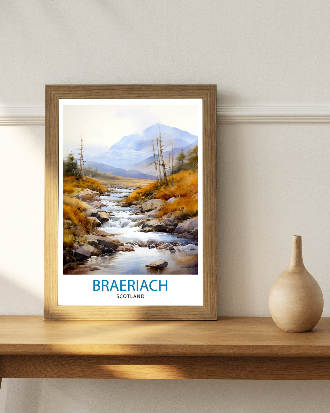 Braeriach Scotland Poster Cairngorms National Park Poster Scottish Mountain Art Braeriach Hiking Decor Highlands Nature Wall Art Walkers Gift