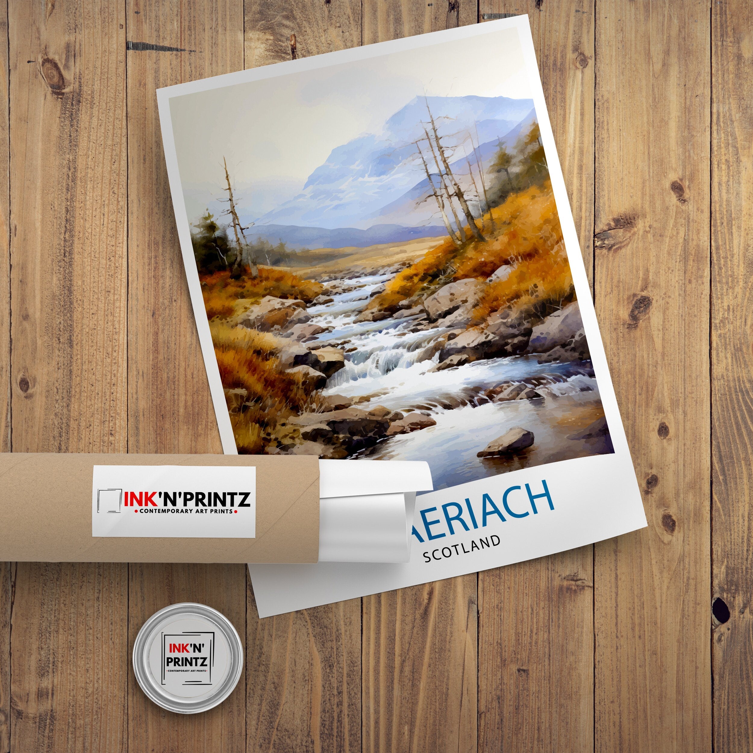Braeriach Scotland Print Cairngorms National Park Poster Scottish Mountain Art Braeriach Hiking Decor Highlands Nature Wall Art Walkers Gift