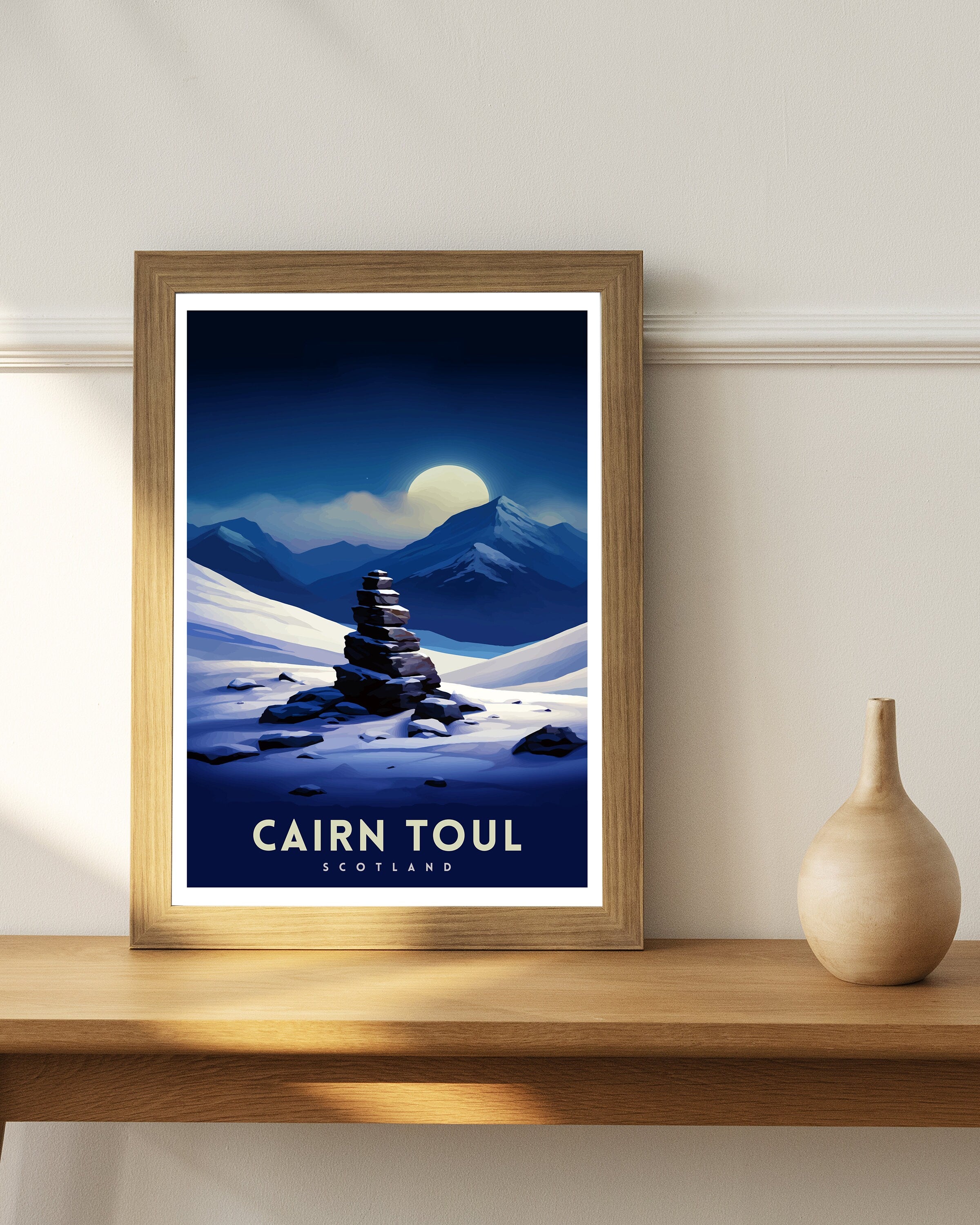 Cairn Toul Print Scottish Munro Wall Art Cairngorms National Park Decor Highland Mountains Poster Scotland Hiking Enthusiasts Gift