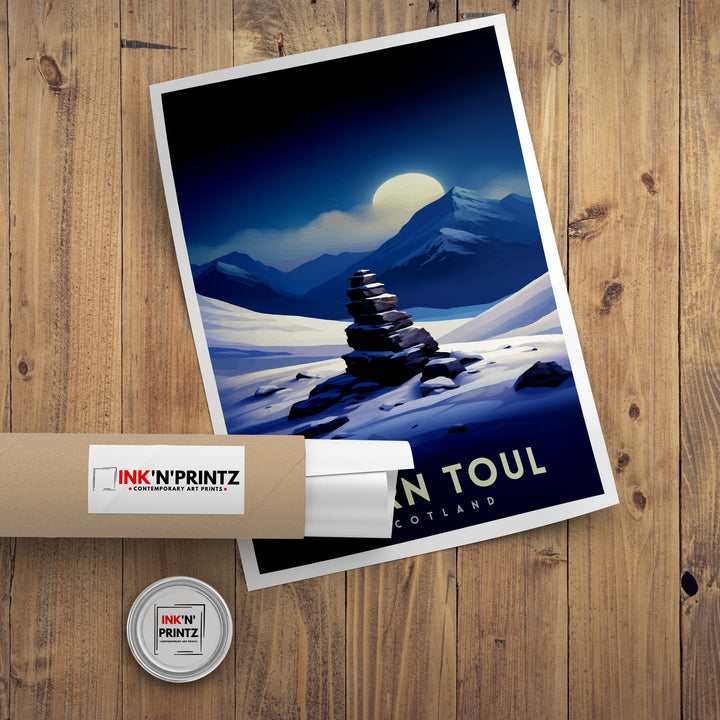 Cairn Toul Poster Scottish Munro Wall Art Cairngorms National Park Decor Highland Mountains Poster Scotland Hiking Enthusiasts Gift