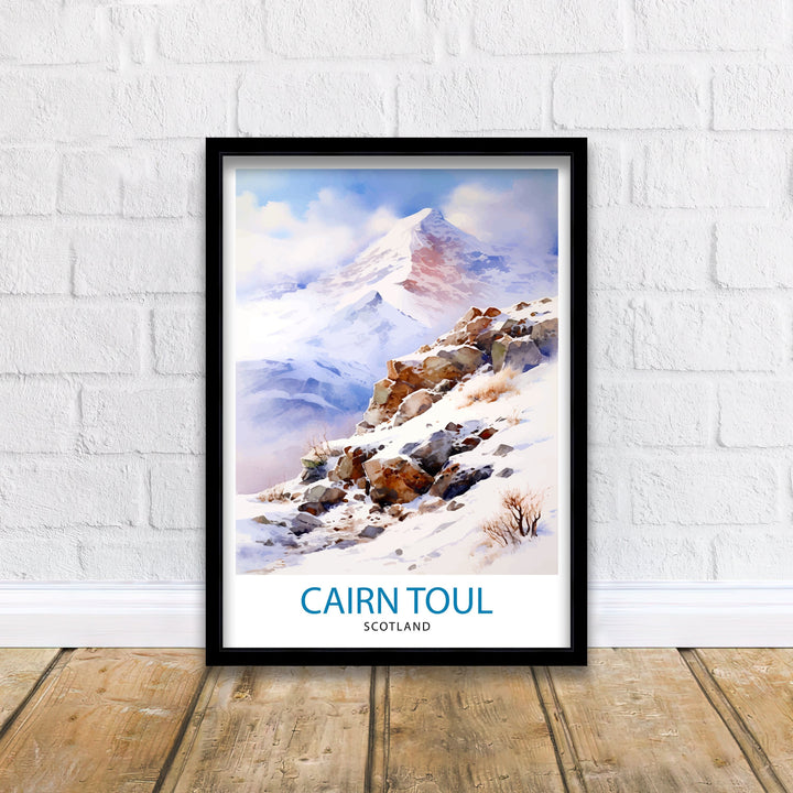 Cairn Toul Poster Scottish Munro Wall Art Cairngorms National Park Decor Highland Mountains Poster Scotland Hiking Enthusiasts Gift