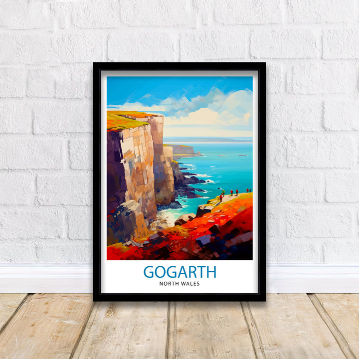 Gogarth North Wales Poster Coastal Cliffs Wall Art Holyhead Sea View Decor Welsh Landscape Poster Climbing Enthusiast Gift