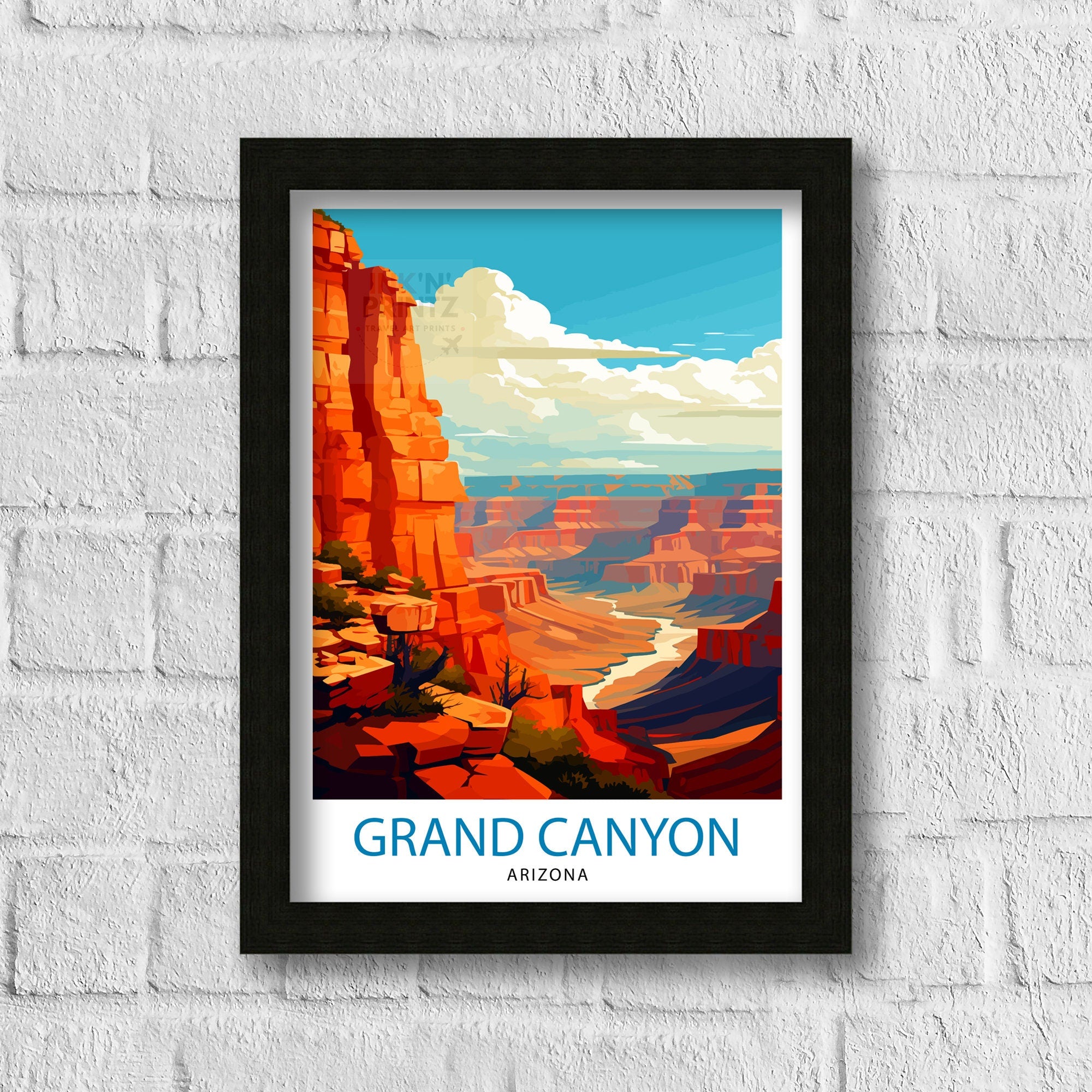 Grand Canyon Travel Print | Grand Canyon | Grand Canyon Print | Grand Canyon Poster | Wall Art | National Park | Arizona Wall Art